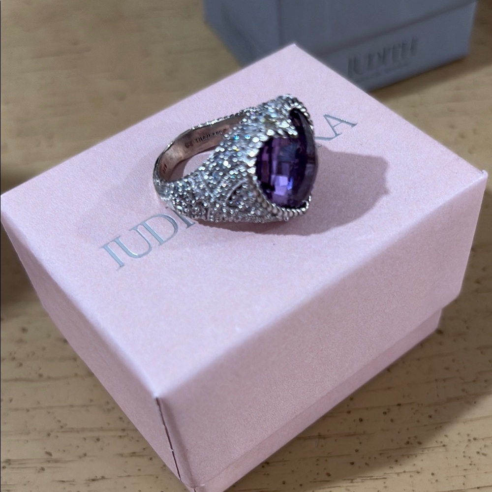 Judith Ripka amethyst ring.